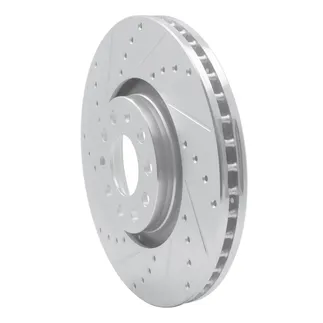R1 Concepts EDZ-73036L Brake Rotor Drilled and Slotted Silver